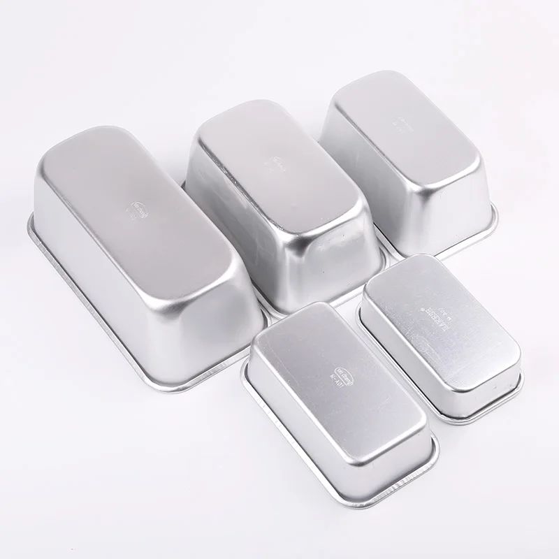 Baking Mold Aluminium Rectangle Cake Tin Baking Dish Bakery Case Mould Cake Decorating Tools,5 Size For Choose