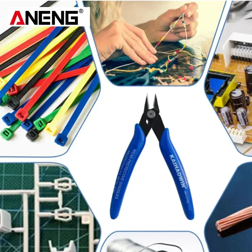 1/2/5pcs Universal diagonal pliers DIY Electronic pliers ANENG Diagonal Side Cutting Nippers Wire Cable Cutter 3D printer parts