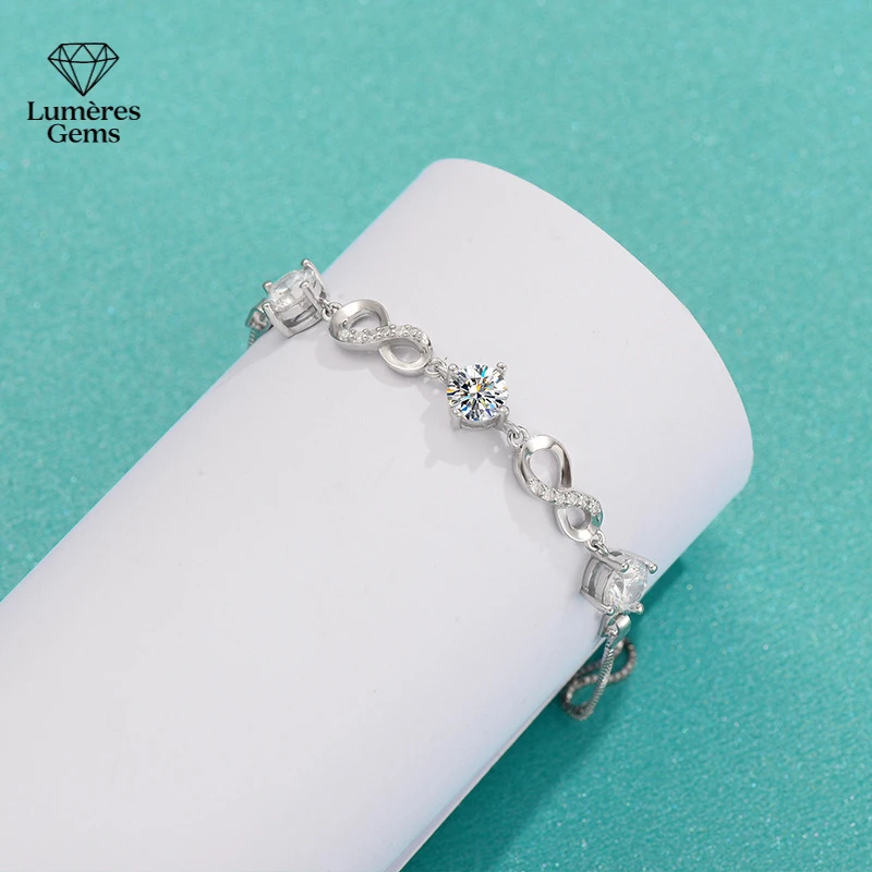 LumièRe Gems Platinum PT950 Simple And Unique Fashionable Luxury Morganite Hand Chain For Women - A Minor Design That Is Cute