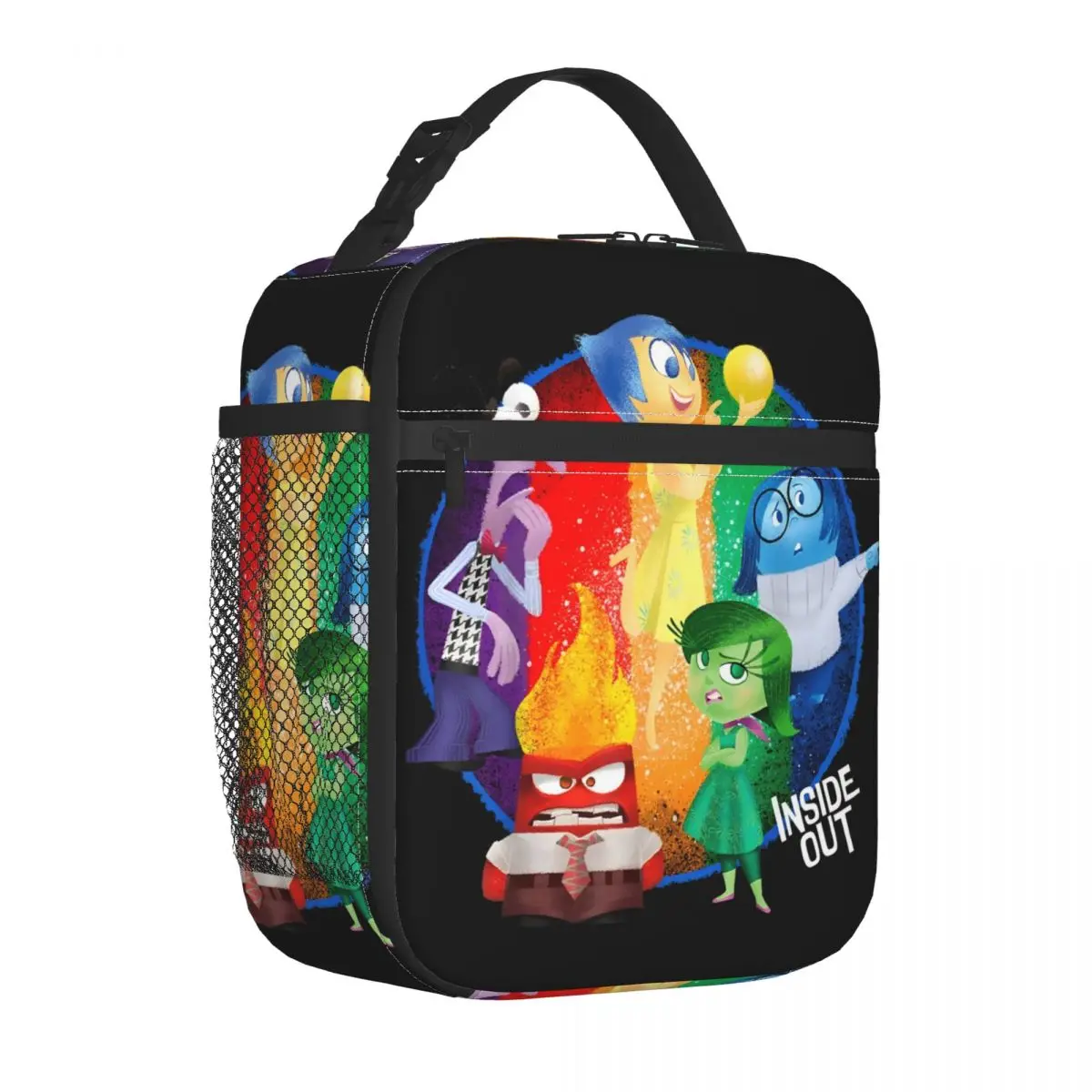 

Inside Out Colorful Circle Group Shot Insulated Lunch Bags Portable Lunch Container Thermal Bag Tote Lunch Box Bento Pouch