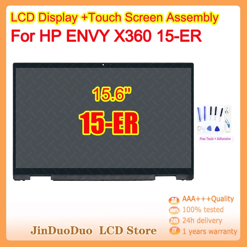 15.6''Original For HP Pavilion X360 15 15-ER M45118-001 L73065-JD1 LCD Display Touch Screen Digitizer Assembly FHD 1920*1080