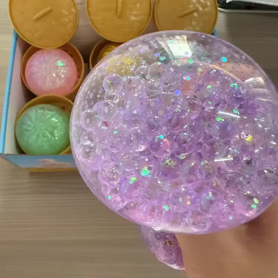 Hot sale Glitter dumpling squishies Glitter Dumpling Squishy with Box Dumplings Sensory Dumpling Pressure Toy for Stress Relief