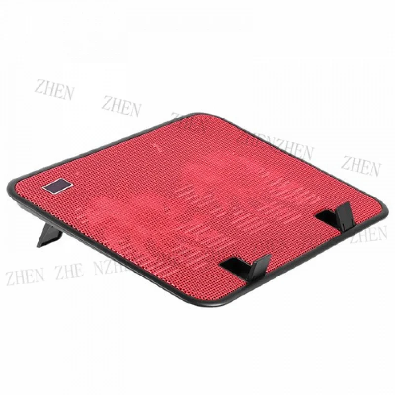 

Y FOR 14 Inch Computer Cooling Pad Red Laptop Stand Metal Panel Fan Notebook Cooler