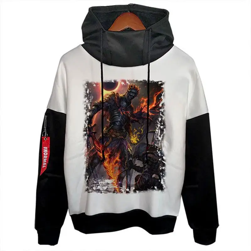 

Трендовая флисовая толстовка с капюшоном Dark Souls, повседневная, из полиэстера, унисекс, теплая, комфортная, в стиле стритвир, хип-хоп