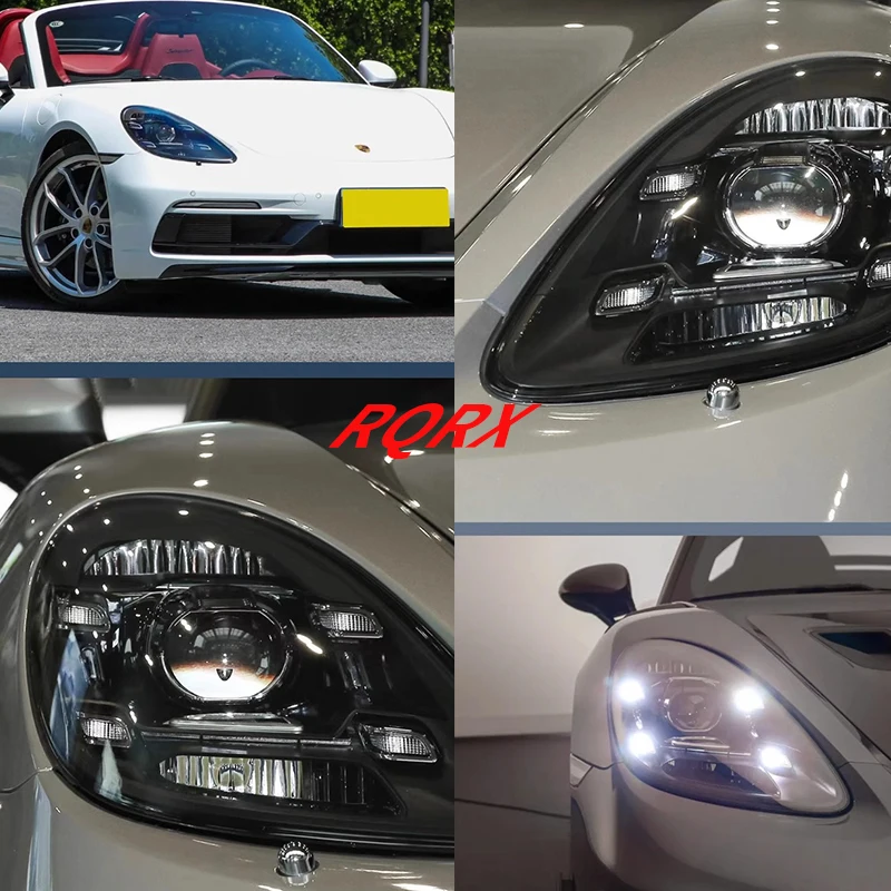 

Car Lights for Porsche 718 LED Headlight 2016-2023 cayman boxster Head Lamp Drl Projector Lens Automotive Accessories