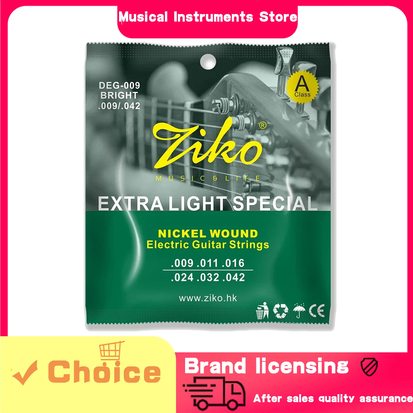 ZIKO سلسلة الغيتار الكهربائي DEG-009 سلاسل النيكل المهنية سلسلة عالية الجودة مناسبة لملحقات الغيتار الكهربائي