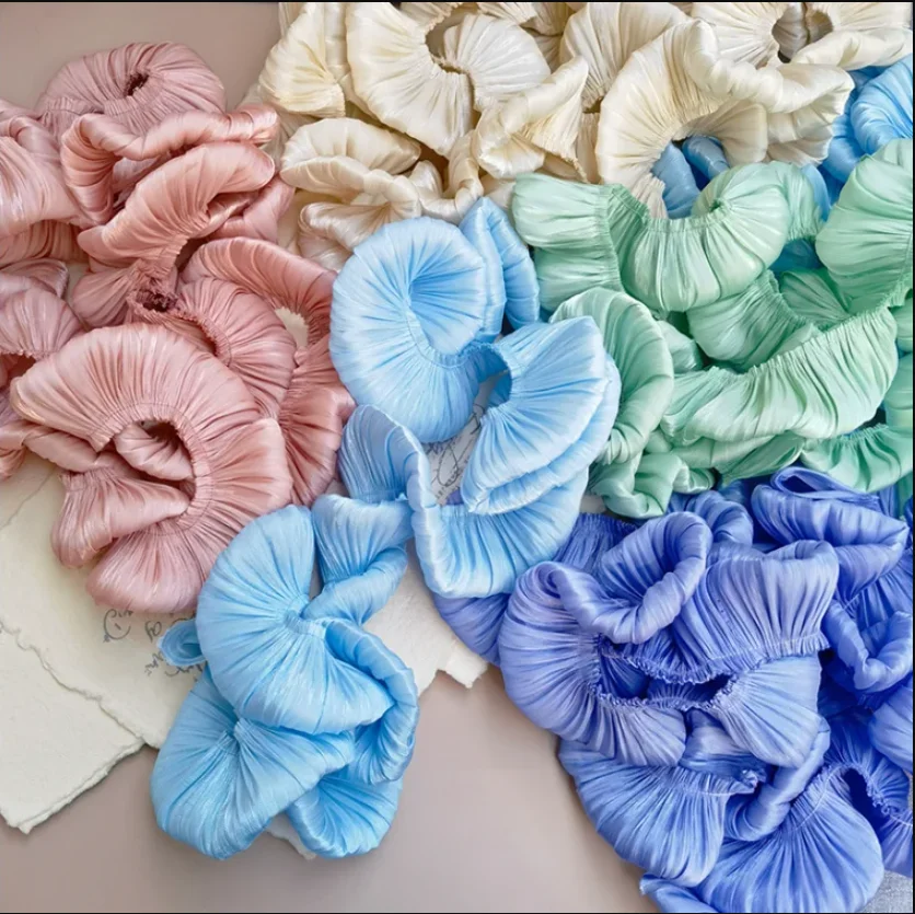 New Colors Double Layer Sparkling Soft Pleats,Clothing Needlework Sewing Accessories Skirt Ruffle Decoration ,3cm,5cm,10M,20M