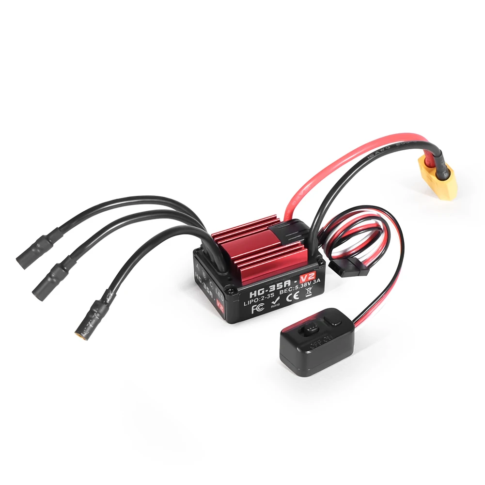 

Водонепроницаемый бесщеточный регулятор скорости HG35A 35A для радиоуправляемых автомобилей 118 — превосходный P * производительность для тестового измерительного инструмента, аксессуар