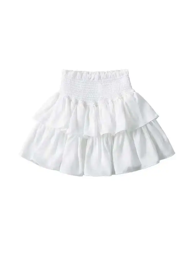 Spódniczka Tortowa Biała Puszysta Z Wysokim Stanem Dziewczęca Krótka Spódniczka Do Połowy Łydki Czarna Spódniczka Baletowa Modna Słodka Koreańska Damska Nowość 2024 55OK