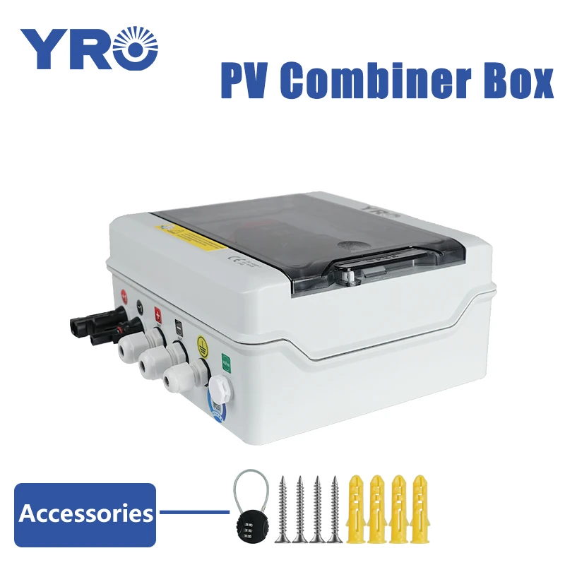 PV combiner box 1 input and 1output for 8pcs panels
