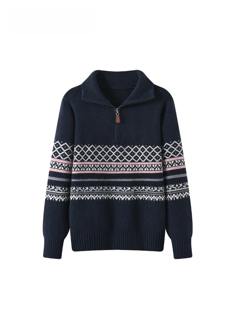 

CaraCLUB plus Size College Sle Long Sve Sweater Women Autumn Winter New Design Casual Anti-Aging Top Fat Sister Design