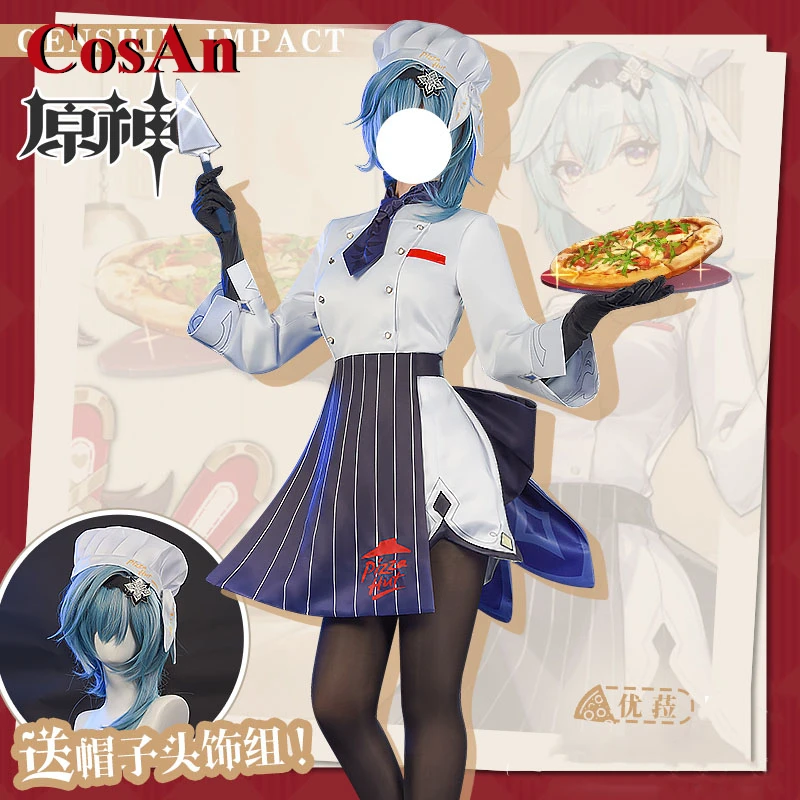 

CosAn New Game Genshin Impact Eula Cosplay Costume Sweet Lovely Maid Uniforms Activity Party Role Play Clothing