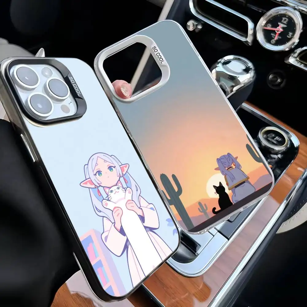

Anime Frieren Beyond Journeys End Phone Case For iPhone17,16,15,14,13,12,11 Plus,Pro Max White Matte Shockproof Cover