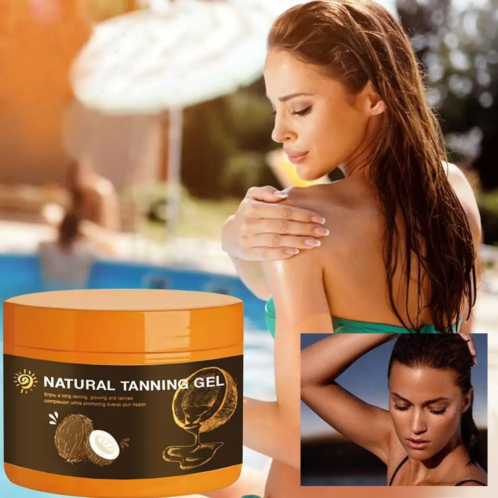 Intensive Tanning Gel Accelerator Bronzing Solarium Sunbeds Summer Long Lasting Repair Moisturizing Face Body Self Tanner Cream