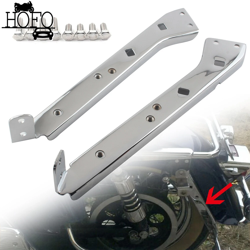 For Harley Touring 1985-2008 Motorcycle Drag Heavy Duty Saddlebag Rail Rear Support Brackets Bracket Guards Road King Ultra