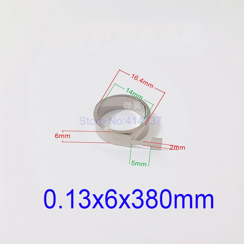 

0.13x6x380mm Stainless Steel Constant Force Spiral Spring Telescopic Box Shelf Torque Reset Springs