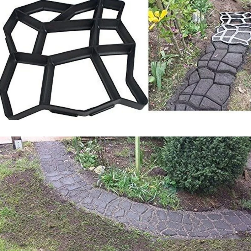 1pcs DIY Plastic Paving Mold Paving Pavement Concrete Molds Stepping Stone Paver Walk Way Cement Molds for Lawn and Garden