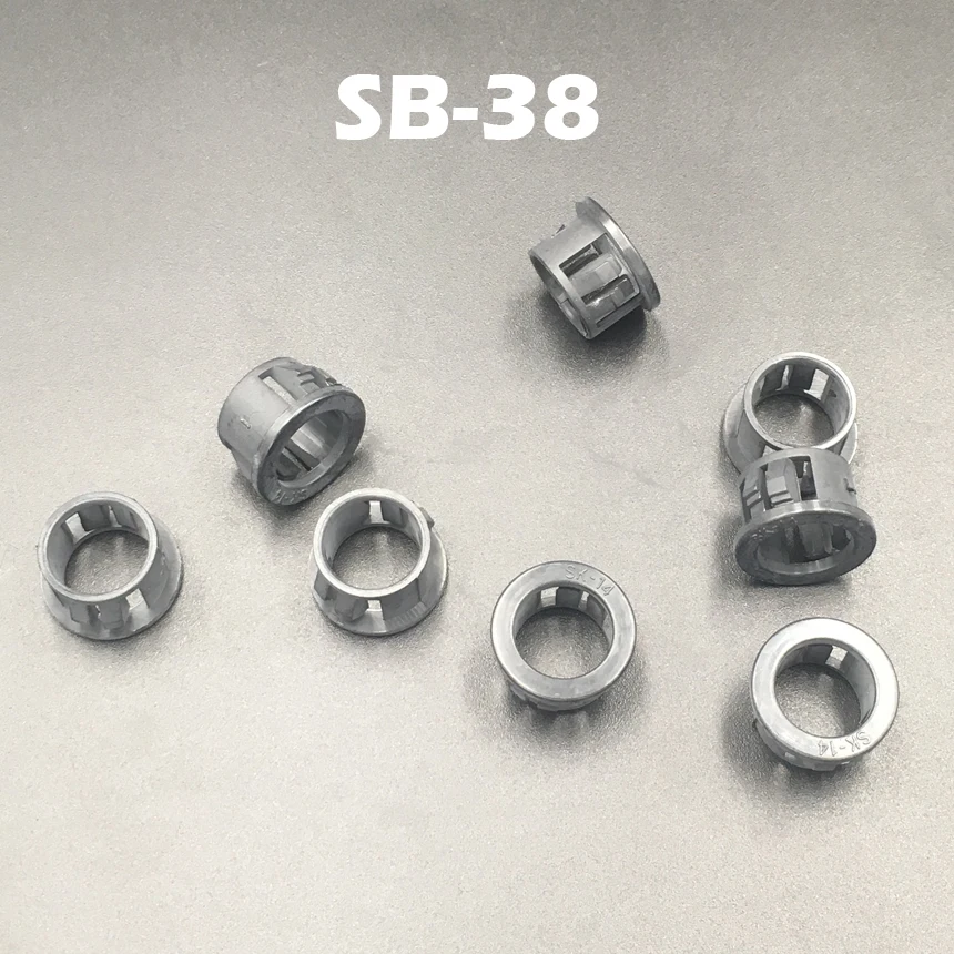 30pcs SB-38 38mm Dia Computer Case Wire Panel Mount Hole Black Cable Hose Pipe Plastic Harness Protective Snap Bushing Grommet