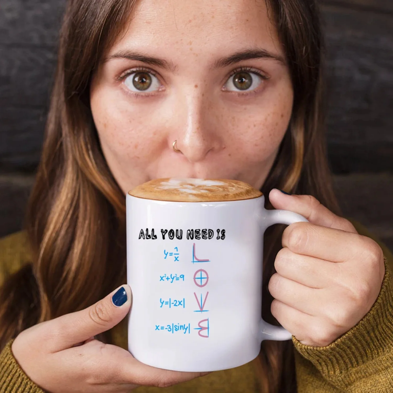 All You Need  Love Creative coffee Mug Cup Math Teacher Mathematics Student Friends Gift