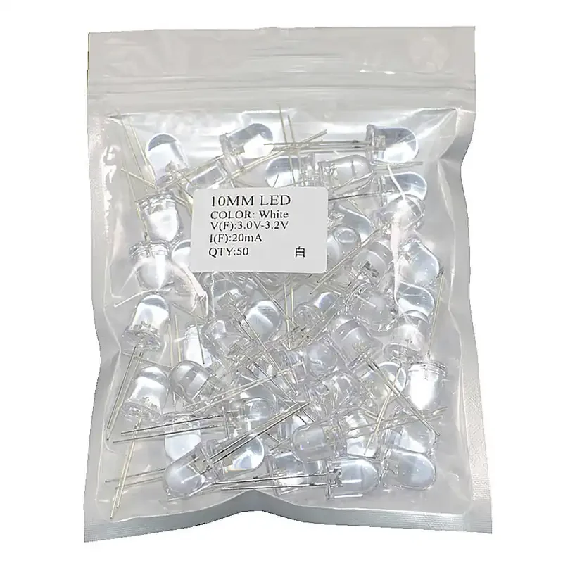 F10 10mm LED emitting Diode red white yellow green blue 3v Led Assorted kit set