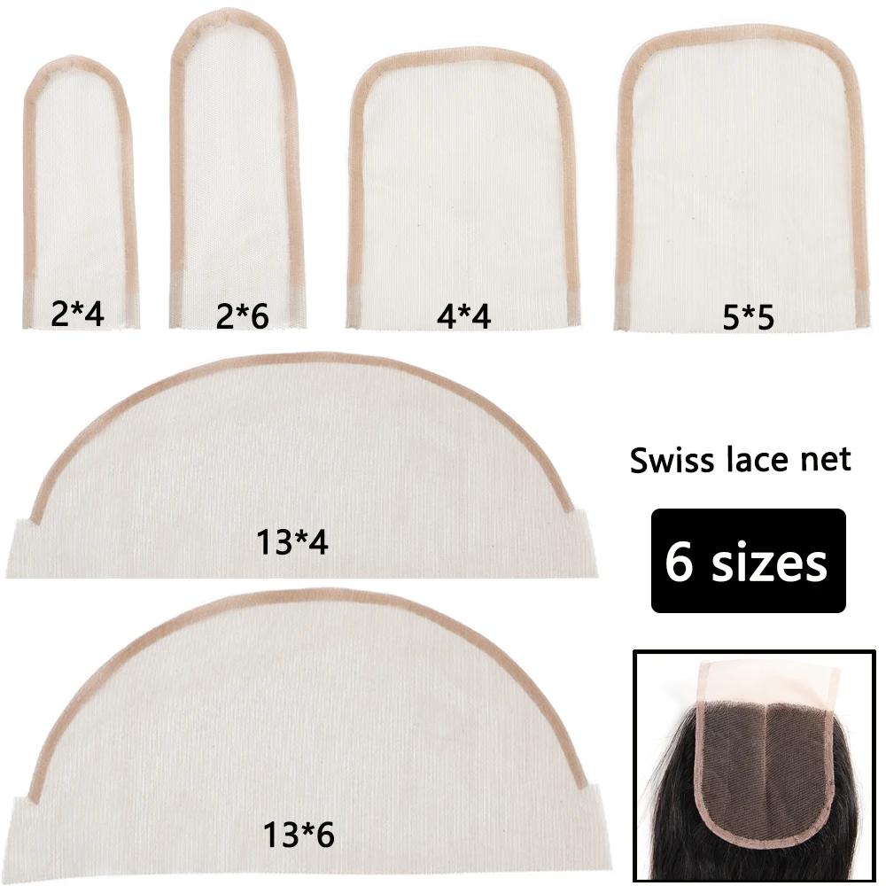 

Transparent Lace13x4 Lace Net for Making Closure 3pcs Swiss Lace Closure Base Foundation Wig Accessories for Making Wig