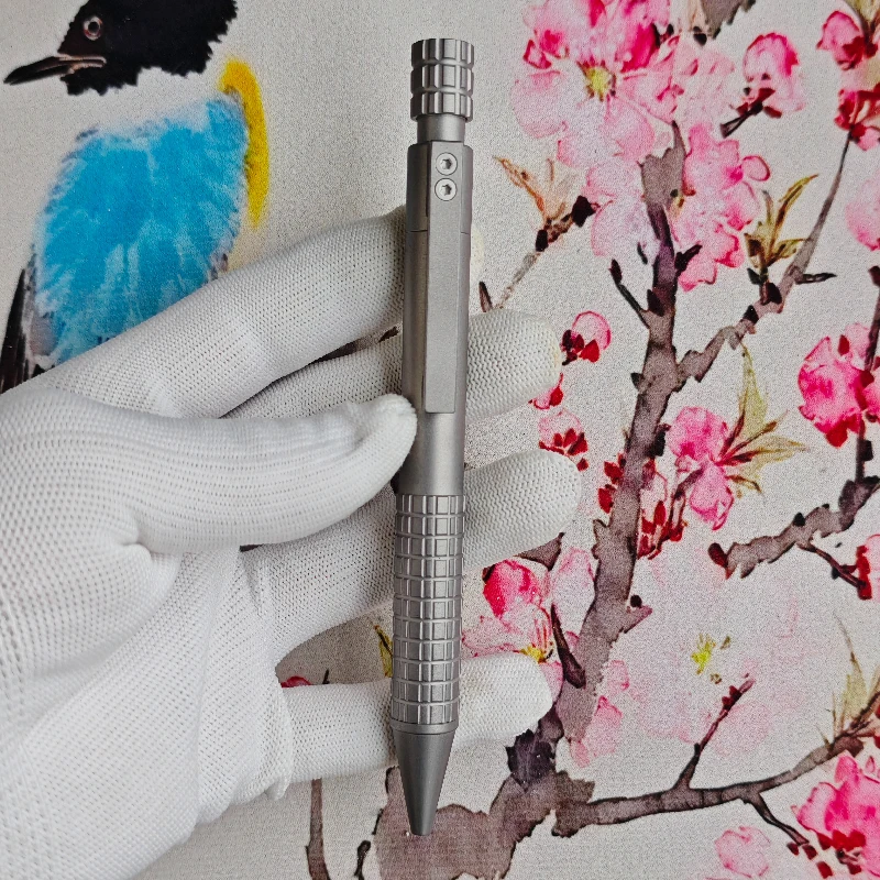 

BALAOYE Роскошная гелевая ручка из титанового сплава, высокое качество, вращающийся сердечник, черный, 0,5 ядра, милая стационарная школьная ручка, 2026, новая шариковая ручка