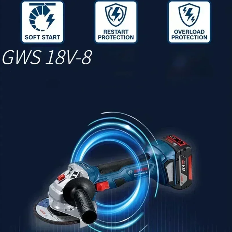 Bosch GWS 18V-8 Professional 18V Cordless Angle Grinder M10 100mm Brushless Cutting Machine 11,000 rpm Power Tools - view 5