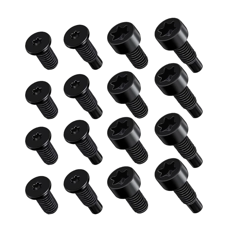 Pack of 16 Doorbell Screws Complete Screw Set Alloy Spare Screws Replacement Accessories Heavy Duty for Video Doorbell