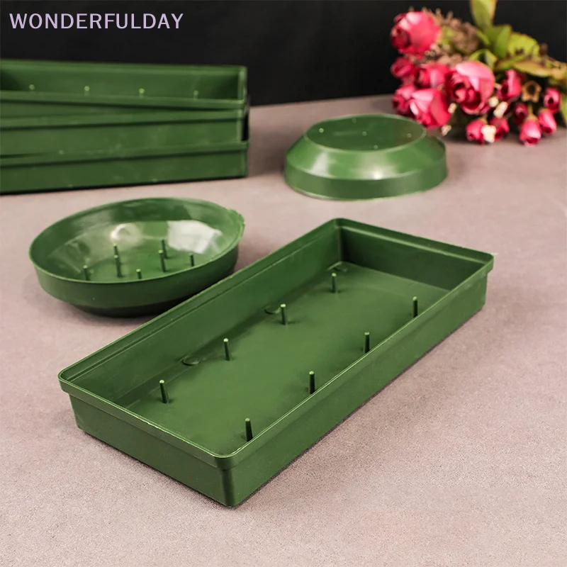 NewFlower Foam Tray Flower Arrangement Decorative Vase Floral Bowl Container Flower Mud Fixing Plate Wedding Aisle Flowers Party