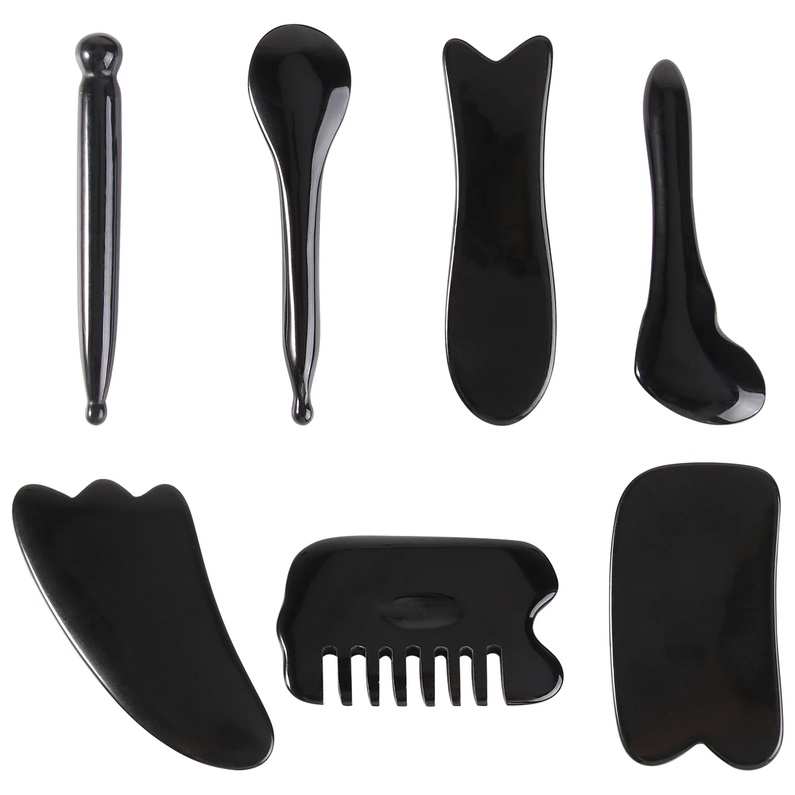 

1 комплект скребков-меридиан, набор инструментов для массажа из смолы, практичные косметические массажеры для восстановления мышц, снятия усталости, использования в всего тела