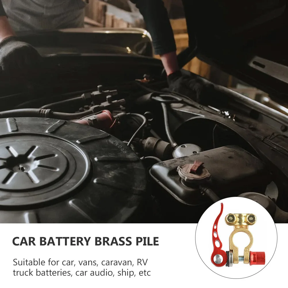 

1 комплект автомобильного разъема, латунный адаптер, зажим, простая установка, клеммный зажим для автомобиля, грузовика, автофургона, аудио