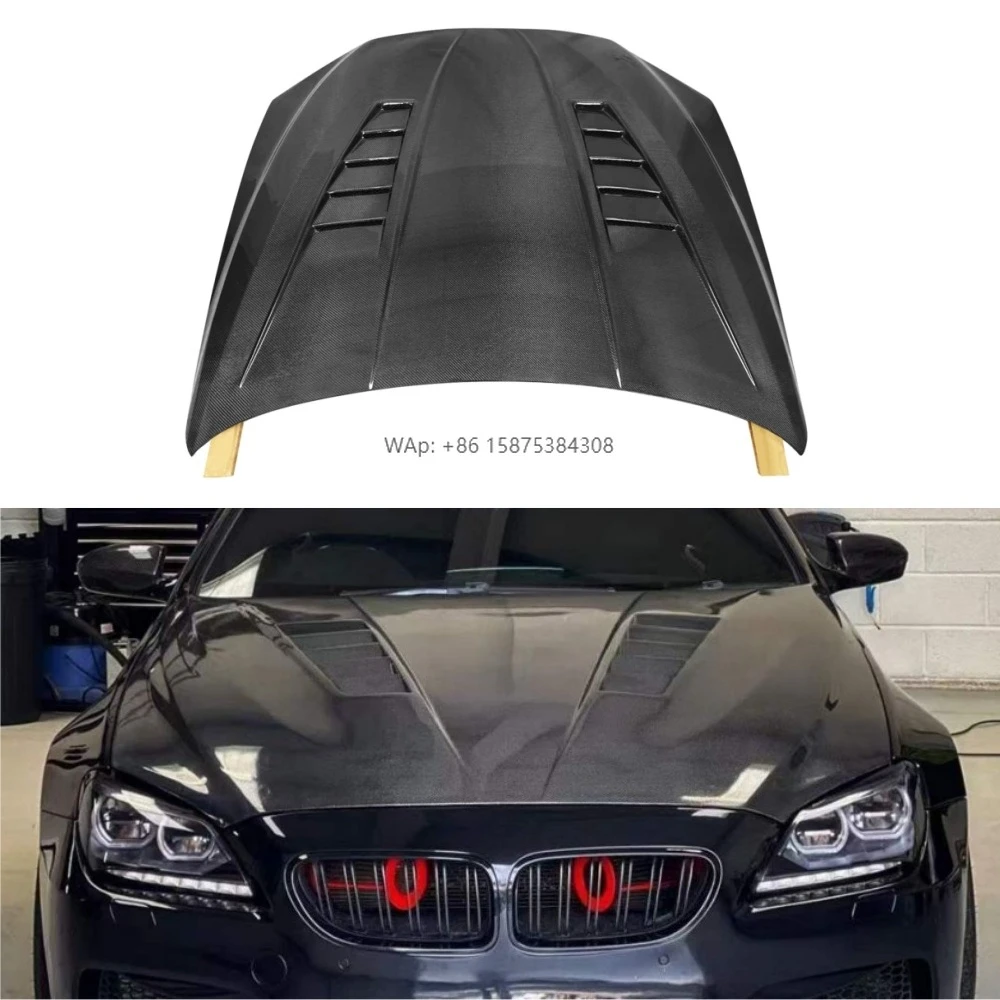 

Real Carbon Fiber Front Hood Bonnet Car Front Lever Engine Cover for 6 Series F06 F12 F13/M6 2012-2017 F06 Front Hood