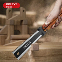 Sharp Woodwork saw Hand saw Walnut Handle Double sided fold shrink Butterfly Saw Outdoor camp hand tools