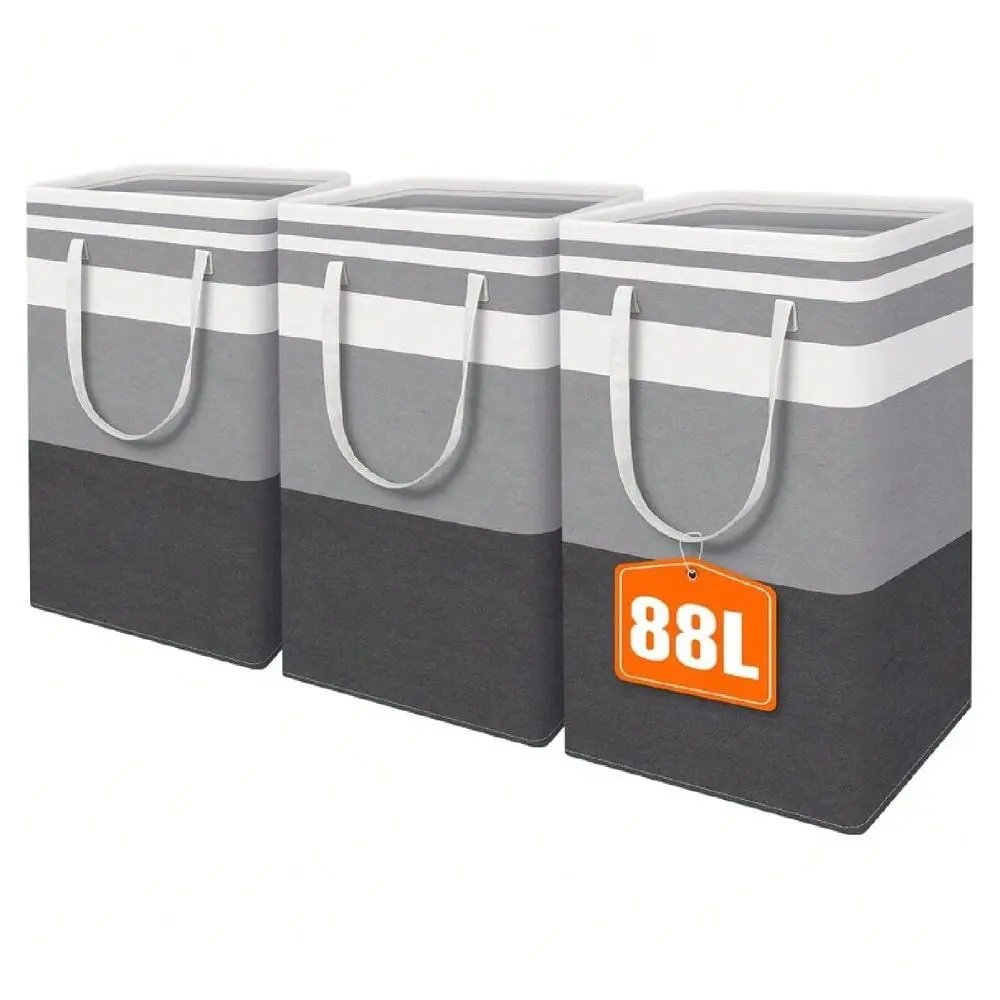 Laundry Baskets Organization Storage Organization Large Laundry Basket, Waterproof, Freestanding Laundry Hamper, Collapsible Tal