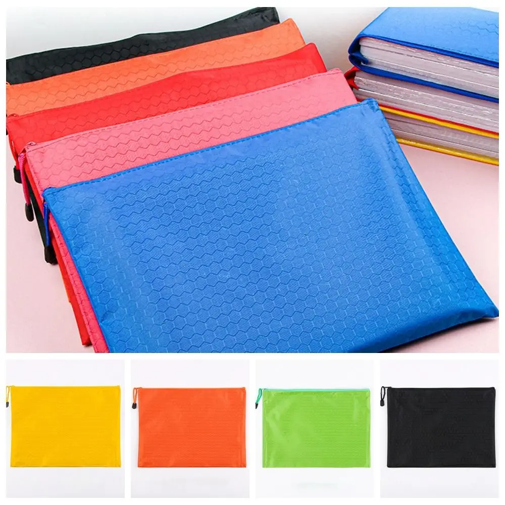 Large Capacity Stationery Storage Mesh Bag Durable Wear-resistant Color Waterproof Portable Oxford Cloth Thickened Data Storage