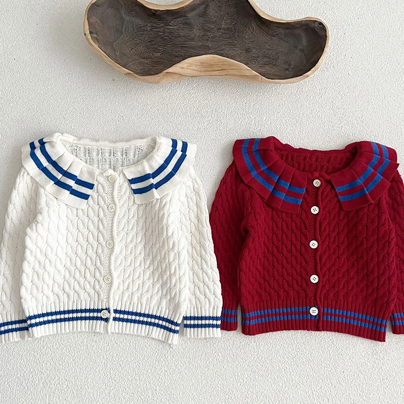 

Baby Girl Clothing Toddler Baby Girls Sweater Coat Infant Baby Girl Knitting Cardigan Autumn Spring Long Sleeve Cardigan Coat