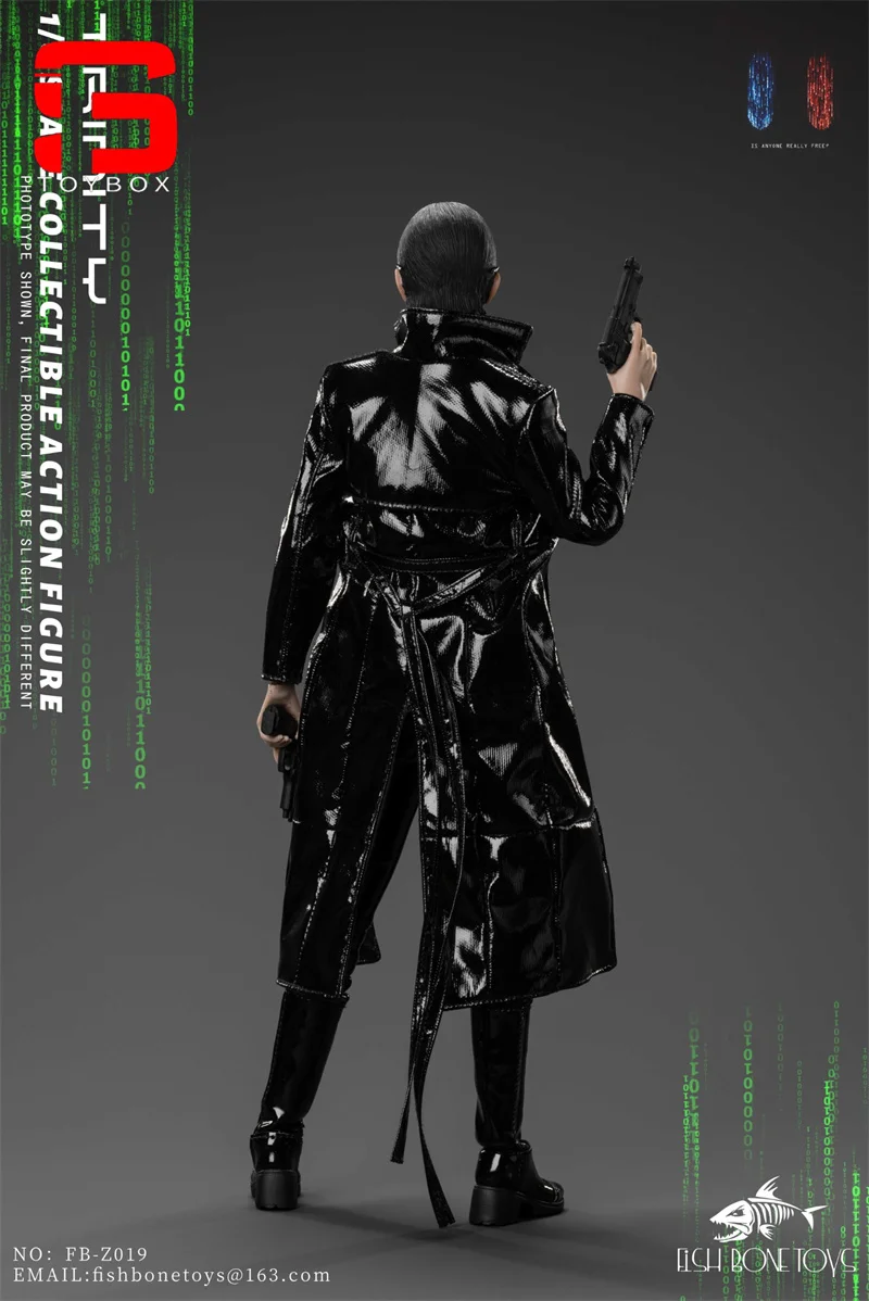 PESCE BONETOYS FB-Z019 1/6 Trinity Carrie-Anne Moss Action Figure 12 '' Soldato Femminile Figurine Modello Set Completo Giocattolo