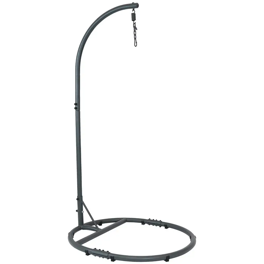 

Steel Egg Chair Stand with ExtraWide Round Base Black PowderCoated Finish 76 Inches H