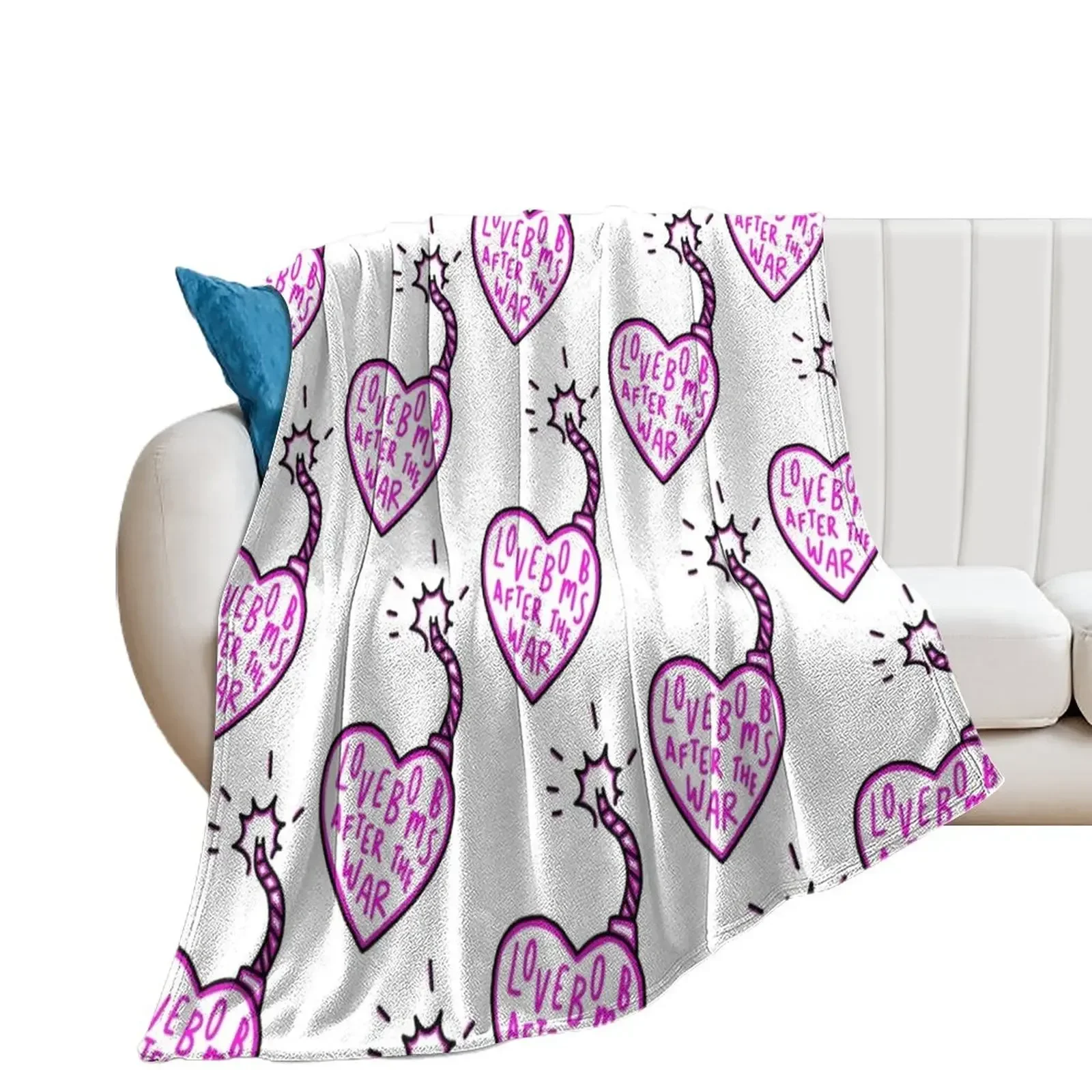 Lovebomb Nessa Barrett Throw Blanket Cute Plaid Sofa Throw Loose Blankets