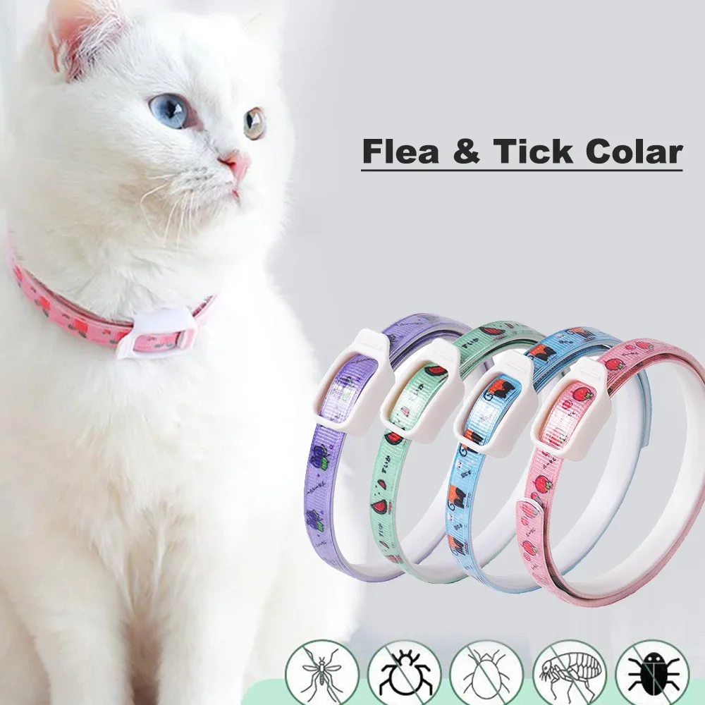 Dog Cat Flea and Tick Collar Waterproof Flea and Tick Collar for Cat Pet Natural Flea & Tick Prevention for Dog Anti Flea Collar