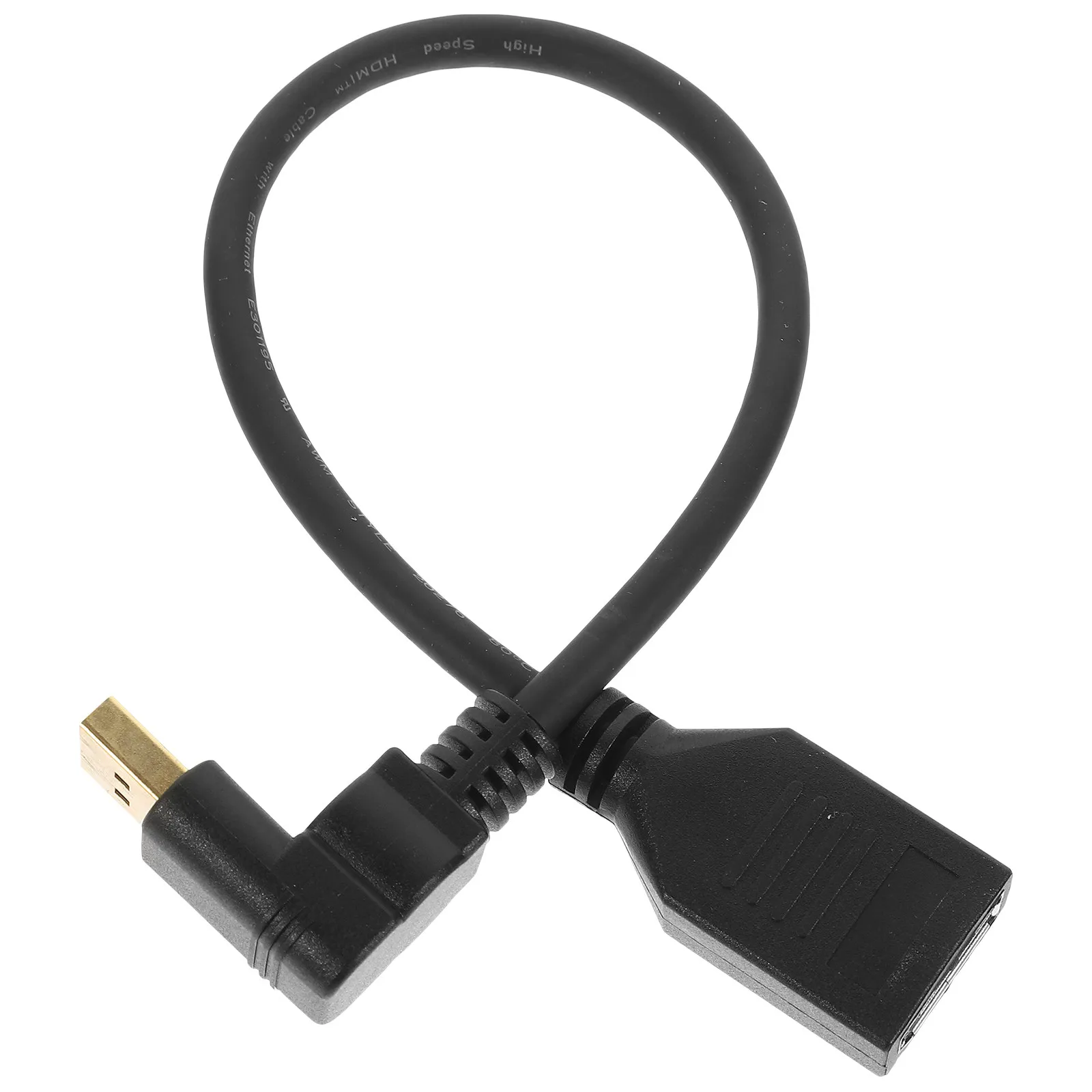 Extension Cable 1.2 Male to Female Angled Extension Cable 4K Adapter for Monitor Pc Laptop