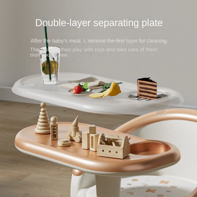 High Quality Multi-functional Seats Comfortable 2-in-1 Children's Dining Chair with Dinner Plate Sounding Chair Household Seat