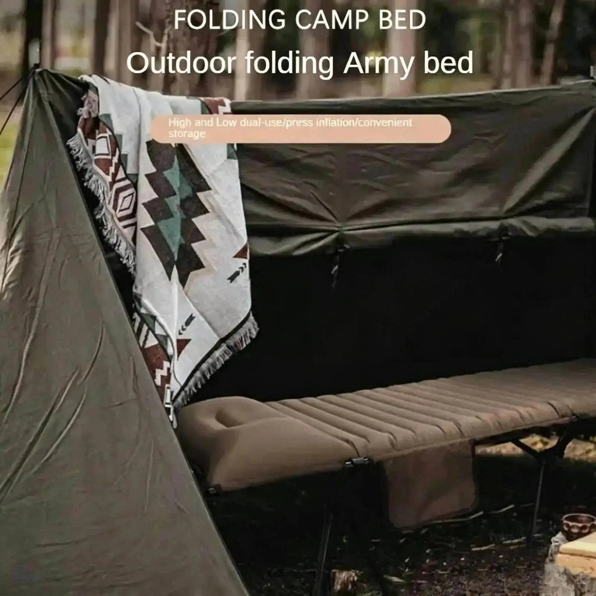 Break Creative Inflatable Folding Beds for Camping Modern Aluminum Alloy Beds Portable Folding Bed Fashionable Lunch for Office