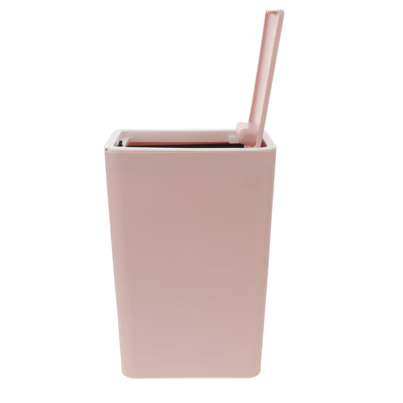 

Push-type Trash Can Waste Bin Garbage Container Household Kitchen Office White Round Large Capacity Hidden Sleeve Design