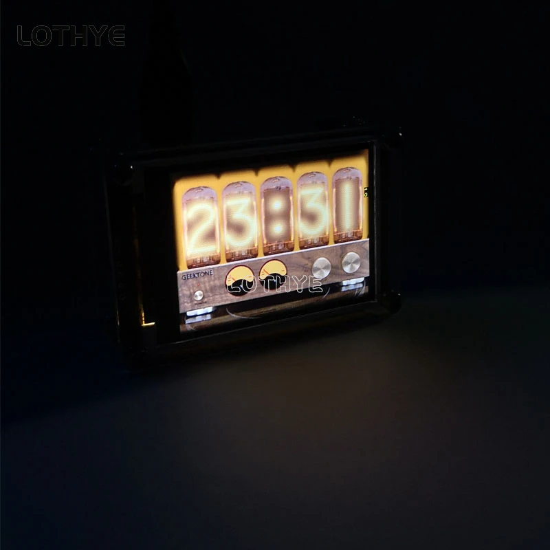 Multi-mode Mini 2.4 Inch Voice Activated Music Spectrum Rhythm Level Indicator VU Meter Glow Clock HD LCD Analog