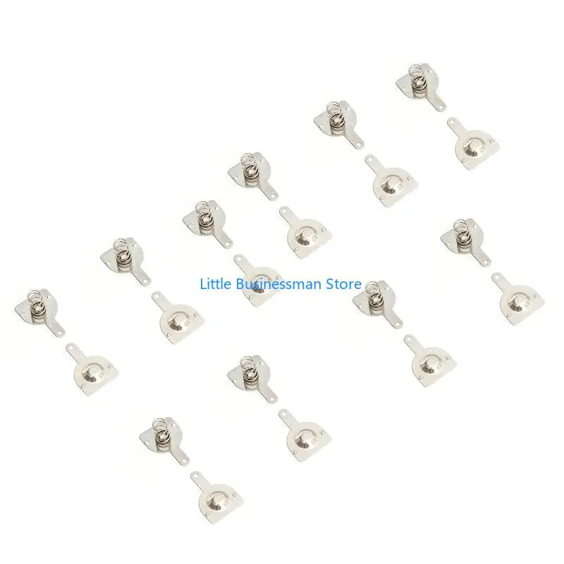 10 Paar 12 mm Ersatz-Metall-18650-Batterien Federkontaktplatte Silber für 18650-Batterien positiv und negativ M76A – Detail 8