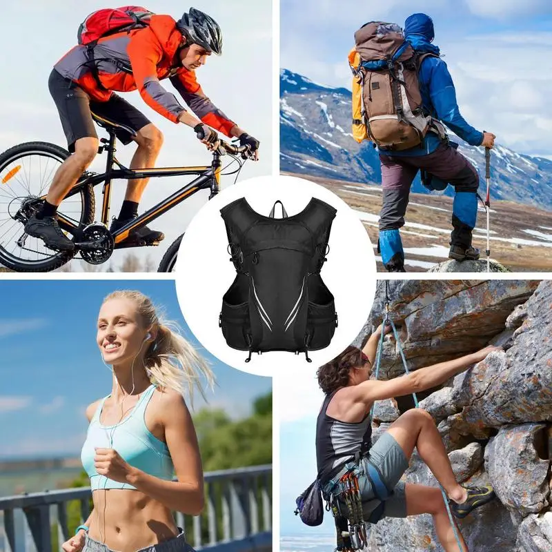 Running Chest Bag Portable Fitness Vest Pouch Outdoors Sports Chest Bag For Men Large Capacity Vest Bag With Safety Reflective