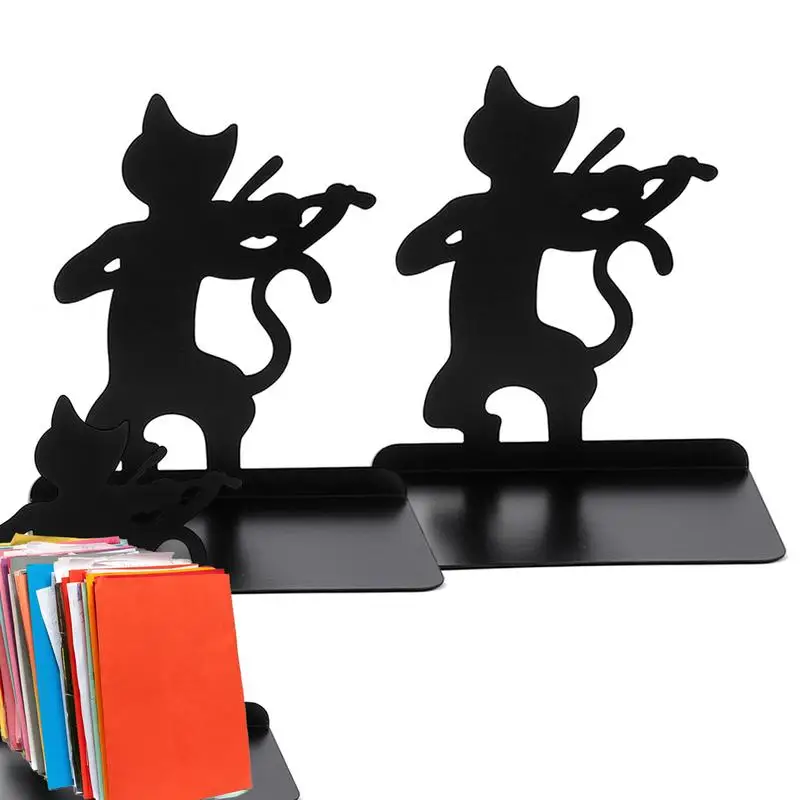 

Metal Book Ends Sturdy Book Shelf Stopper 2PCS Cute Decorative Book Holders For Shelves Book Ends For Desk Home Study Room