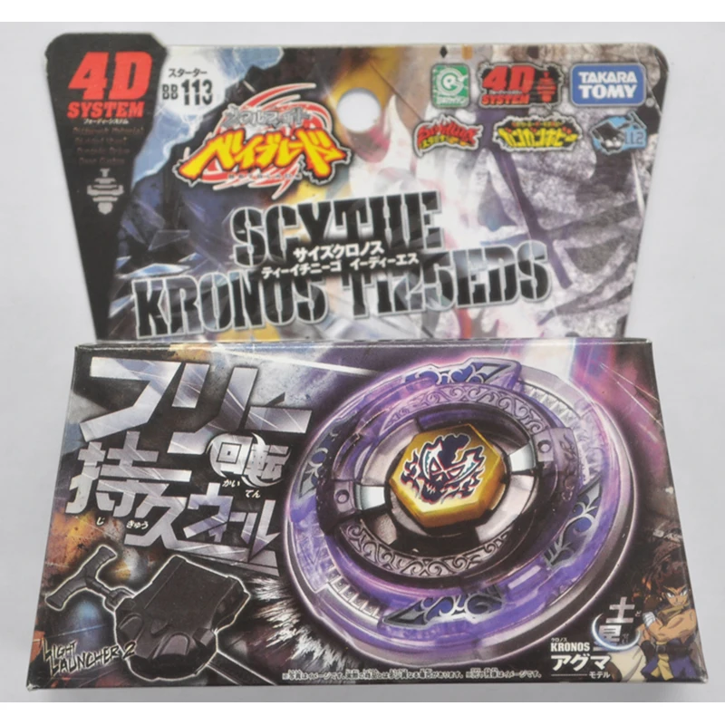 

TAKARA TOMY Metal Battle Fusion Top BB113 SCYTHE KRONOS T125EDS 4D С легкой пусковой установкой