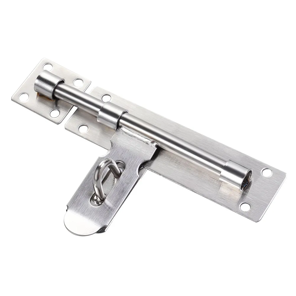 

2 шт. 8-дюймовые усиленные железные защелки для дверей, окон, шкафов, ящиков, болтовые замки, фурнитура для раздвижных дверей, прямоугольные